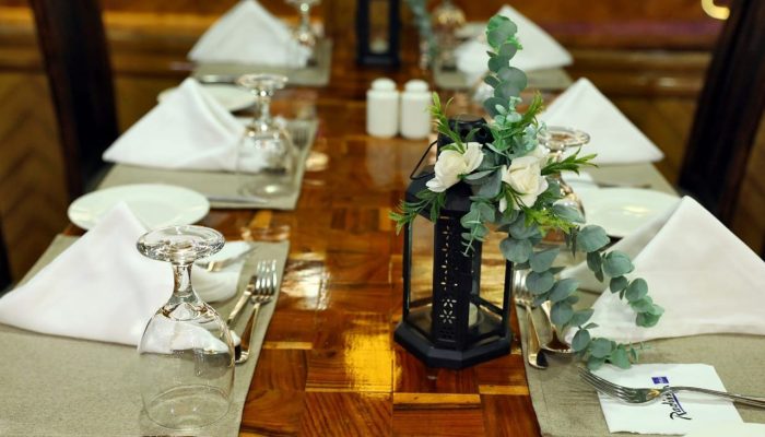 Premium Dhow Cruise Marina - Table Setup